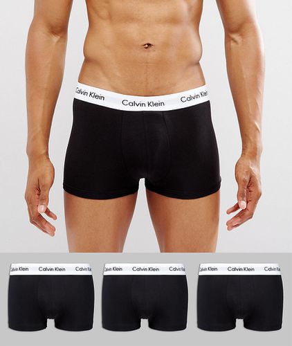 Confezione da 3 boxer aderenti elasticizzati a vita bassa in cotone - Calvin Klein - Modalova