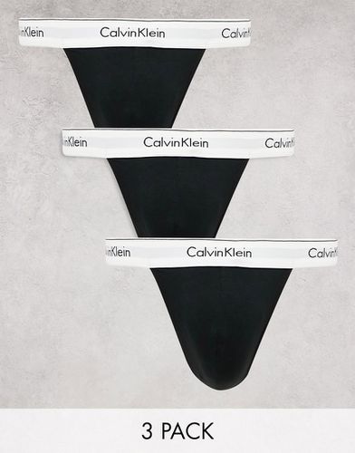 Confezione da 3 perizomi neri - Calvin Klein - Modalova