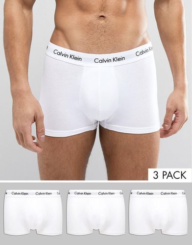 Cotton Stretch - Confezione da 3 boxer aderenti vita bassa bianchi - Calvin Klein - Modalova