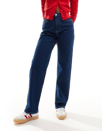 Jeans larghi a vita alta lavaggio scuro - Calvin Klein Jeans - Modalova