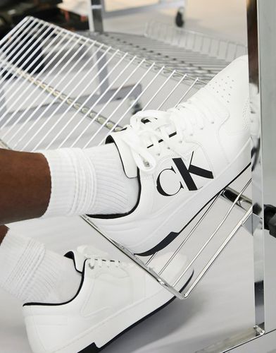 Sneakers stile basket in pelle bianche - Calvin Klein Jeans - Modalova