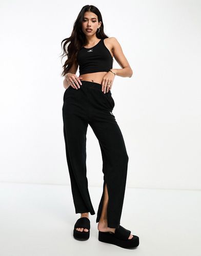 Pantaloni a vita alta da mare neri con monogramma - Calvin Klein - Modalova