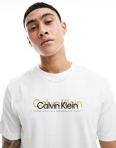 T-shirt bianca con logo - Calvin Klein - Modalova