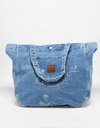 Borsa shopping unisex in denim con stampa - Carhartt WIP - Modalova