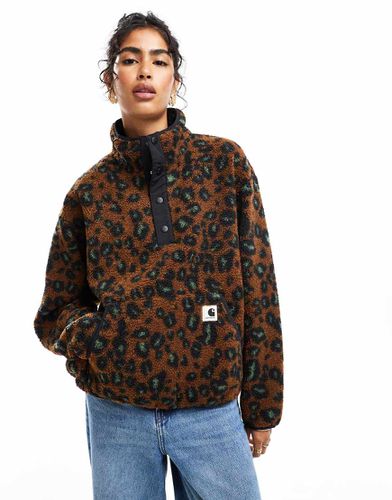 Elliot - Giacca leopardata in pile borg con zip corta - Carhartt WIP - Modalova