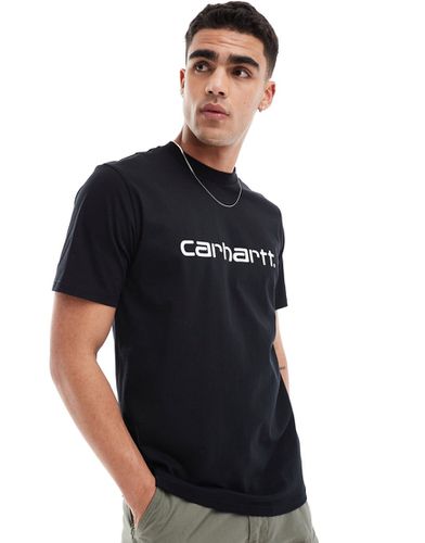 T-shirt nera con scritta - Carhartt WIP - Modalova