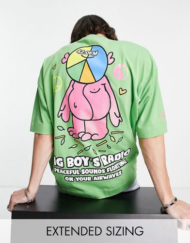 T-shirt oversize con stampa grafica Big Boy's Radio - Crooked Tongues - Modalova