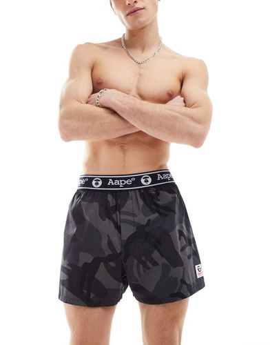 Aape By A Bathing Ape - Boxer neri con stampa mimetica - AAPE BY A BATHING APE® - Modalova