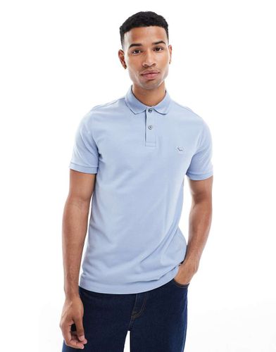 Icon - Polo in piqué azzurra con logo - Abercrombie & Fitch - Modalova