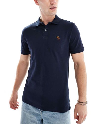 Lifelike - Confezione da 3 polo in piqué con logo bianca/blu navy/azzurra - Abercrombie & Fitch - Modalova