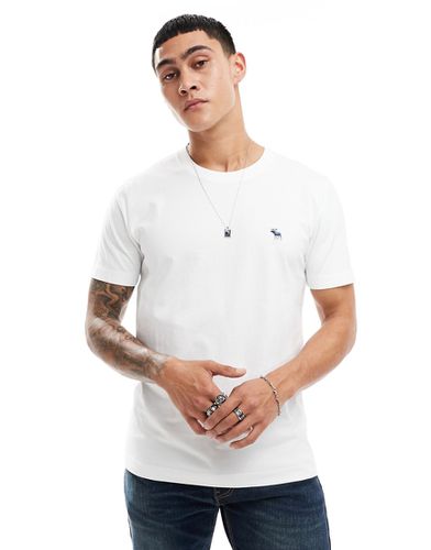 T-shirt bianca con logo in rilievo - Abercrombie & Fitch - Modalova