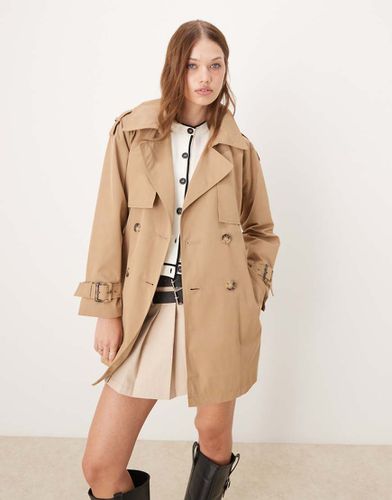 Trench taglio corto color cuoio - Abercrombie & Fitch - Modalova