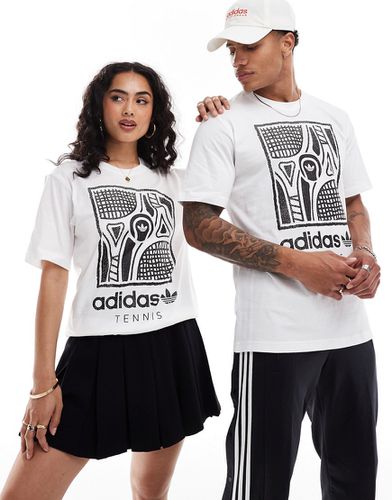 Tennis - T-shirt unisex bianca con grafica - adidas Originals - Modalova