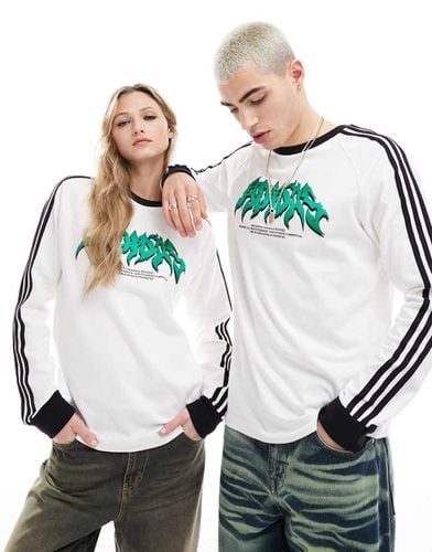 Top a maniche lunghe unisex con stampa di fiamme - adidas Originals - Modalova