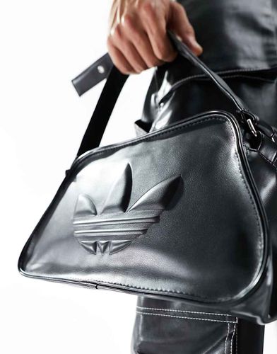 Borsa da spalla nera con logo a trifoglio - adidas Originals - Modalova