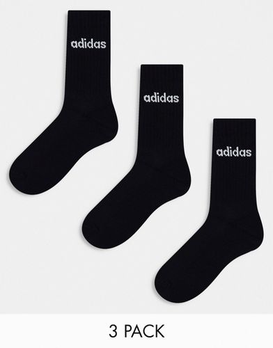 Confezione da 3 paia di calzini alla caviglia neri - adidas Originals - Modalova