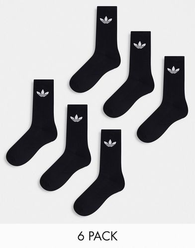 Confezione da 6 paia di calzini neri con trifoglio - adidas Originals - Modalova