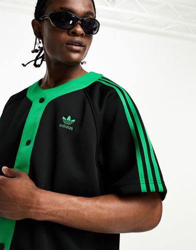 Superstar - Camicia stile baseball nera e verde - adidas Originals - Modalova