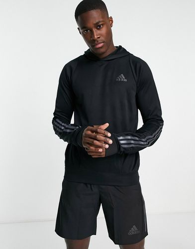 Adidas - Run Icons - Felpa con cappuccio da running nera - adidas performance - Modalova