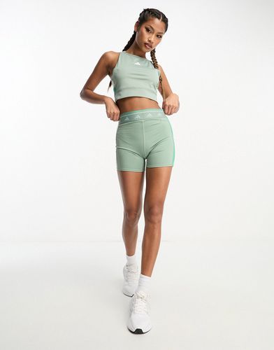 Adidas - Training Techfit - Pantaloncini leggings colorblock verdi - adidas performance - Modalova