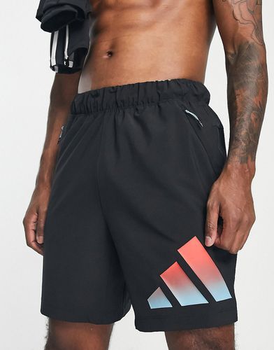 Adidas - Training Train Icons - Pantaloncini neri da 7" con 3 strisce sfumate - adidas performance - Modalova