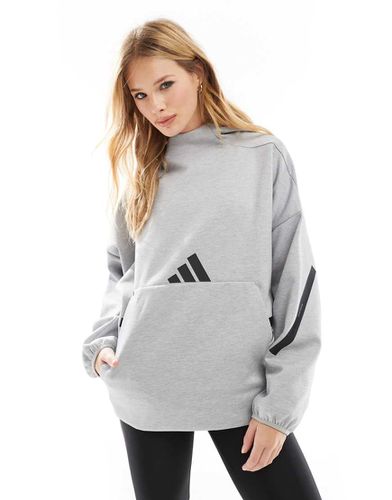 Adidas - Z.N.E. - Felpa premium grigia con cappuccio - adidas performance - Modalova