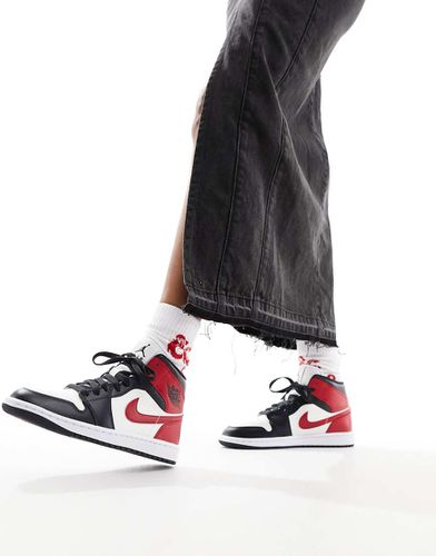 Air 1 Mid - Sneakers alte da donna scuro e rosso palestra - Jordan - Modalova