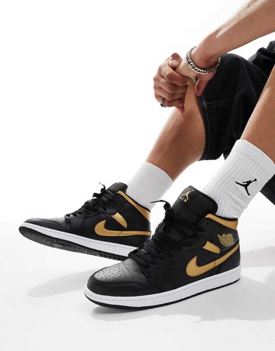 Air 1 - Sneakers alte nere e oro - Jordan - Modalova