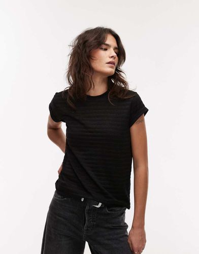 Anna - T-shirt nera a righe - AllSaints - Modalova