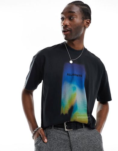 T-shirt girocollo slavato con stampa sul retro - AllSaints - Modalova