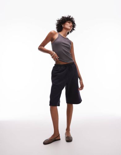 Bermuda en jersey à cordon coulissant - Bleu foncé - Arket - Modalova