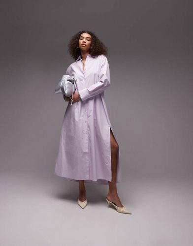 Robe chemise longue fendue sur les côtés - Lilas - Arket - Modalova