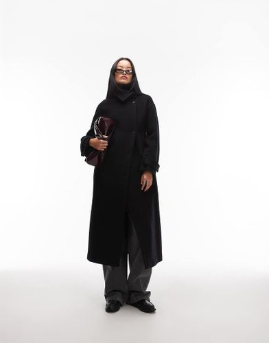 Trench-coat long en laine à ceinture et fentes latérales - Arket - Modalova