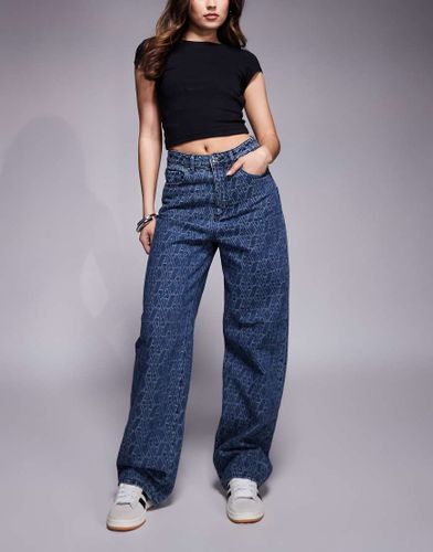 Jean droit à monogramme - moyen - Armani Exchange - Modalova