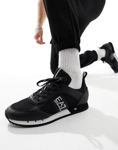 Armani - - Sneakers in misto rete nere e bianche con logo - EA7 - Modalova