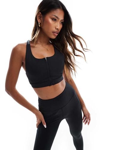 Icon - Reggiseno sportivo a supporto elevato con zip sul davanti - ASOS - Modalova