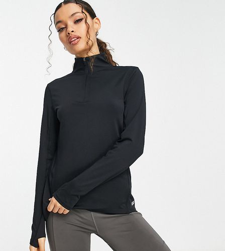 Petite - Icon - Top a maniche lunghe con zip corta - ASOS - Modalova