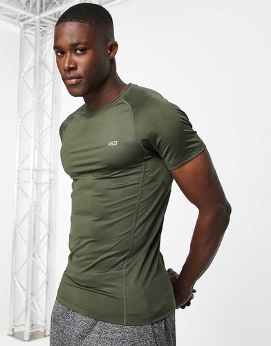 T-shirt da allenamento attillata in tessuto quick dry con logo - ASOS - Modalova