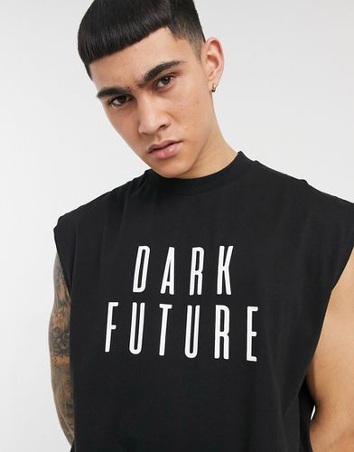 ASOS Dark Future - T-shirt oversize senza maniche con logo "Dark Future" - ASOS DESIGN - Modalova