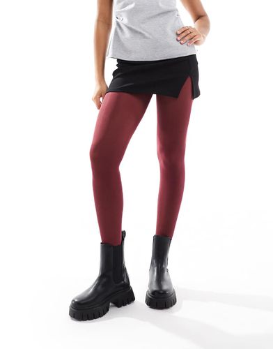 Collant 40 denari color bordeaux - ASOS DESIGN - Modalova