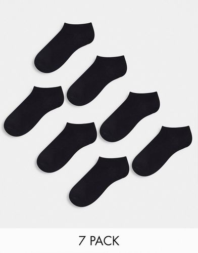 Confezione da 7 paia di calzini sportivi neri - ASOS DESIGN - Modalova