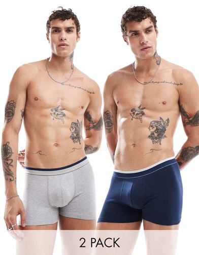 Confezione da 2 paia di boxer aderenti con finiture a contrasto - ASOS DESIGN - Modalova