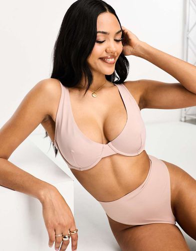 Coppe Grandi - Marina - Reggiseno modellante con ferretto in misto nylon color visone - ASOS DESIGN - Modalova