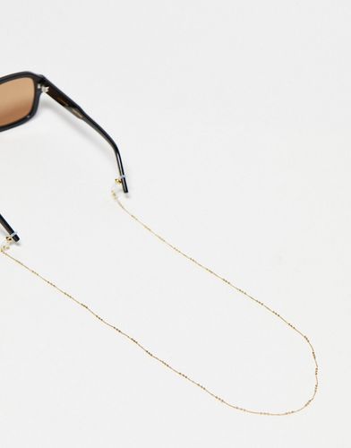 Catenina dorata per occhiali da sole in acciaio inossidabile resistente all'acqua con sfere e barrette - ASOS DESIGN - Modalova