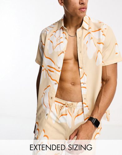 Camicia comoda con stampa hawaiana grande in coordinato - ASOS DESIGN - Modalova