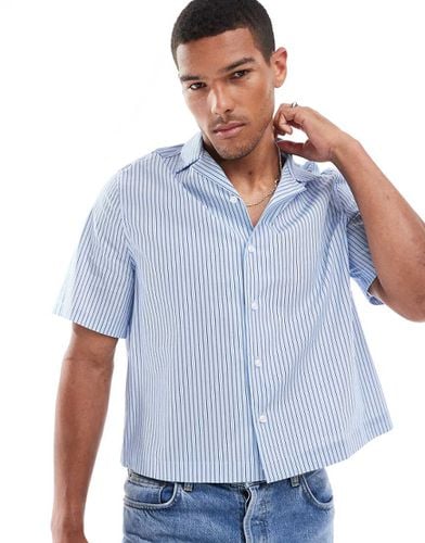 Camicia comoda squadrata a righe con rever - ASOS DESIGN - Modalova