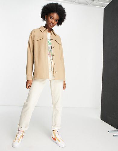 Camicia giacca da abito soffice color cammello in coordinato - ASOS DESIGN - Modalova