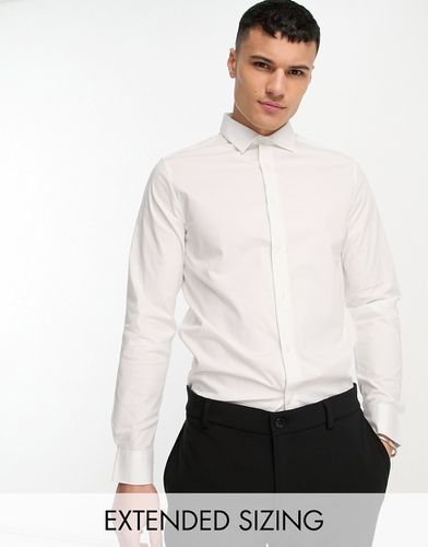 Camicia in popeline bianca facile da stirare vestibilità classica - ASOS DESIGN - Modalova