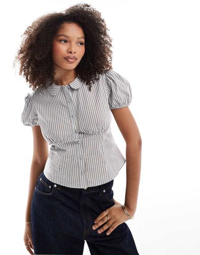 Camicia mini aderente in popeline a righe - ASOS DESIGN - Modalova