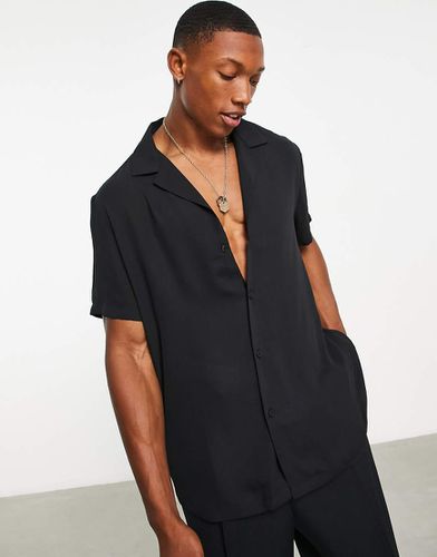 Camicia nera trasparente vestibilità classica - ASOS DESIGN - Modalova